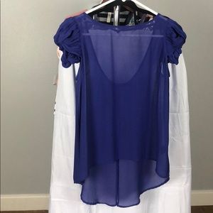 Sheer blue blouse